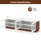 70 Inch Large TV Stand with Multi-Functional 4-Door Cabinet and 2 Adjustable Shelves